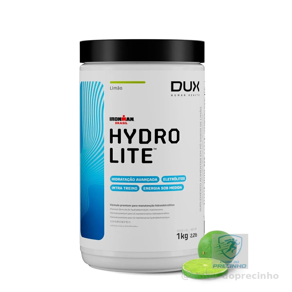 DUX HUMAN HEALTH Hydrolite 1000g Limão – Hidratação e Energia para Treinos