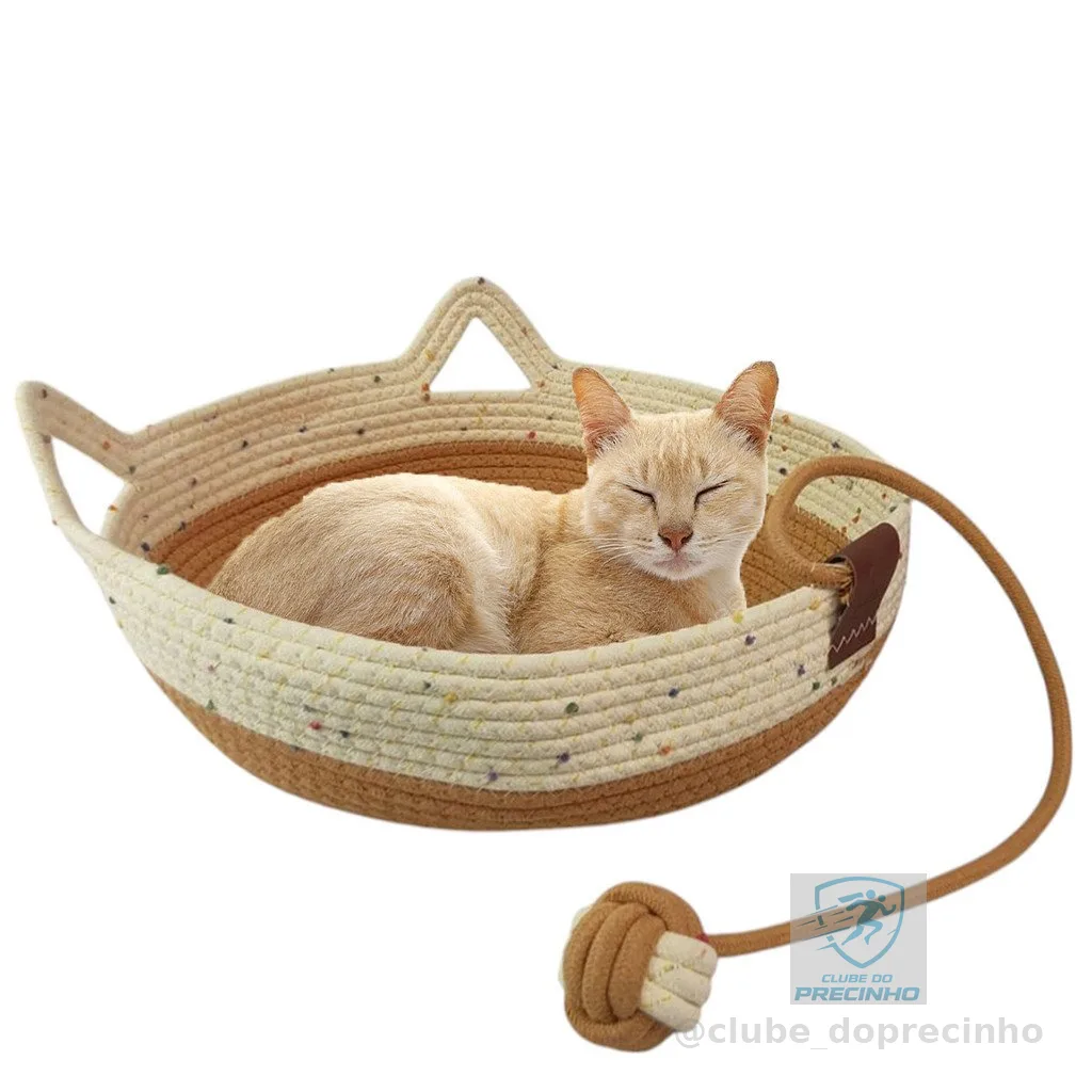Cama Gato Cestinho Ninho Pet Felino Arranhador Caminha Rasqueadora Confortavel Animais Estimaçao Casa Petshop