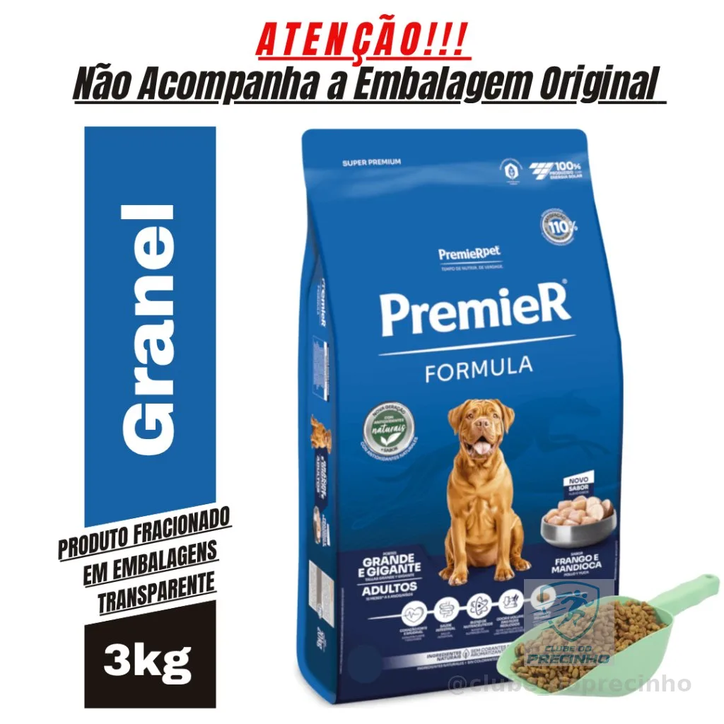 Ração para Cachorro Premier Formula Cães Adultos Frango Porte Grande 3 Kg Granel