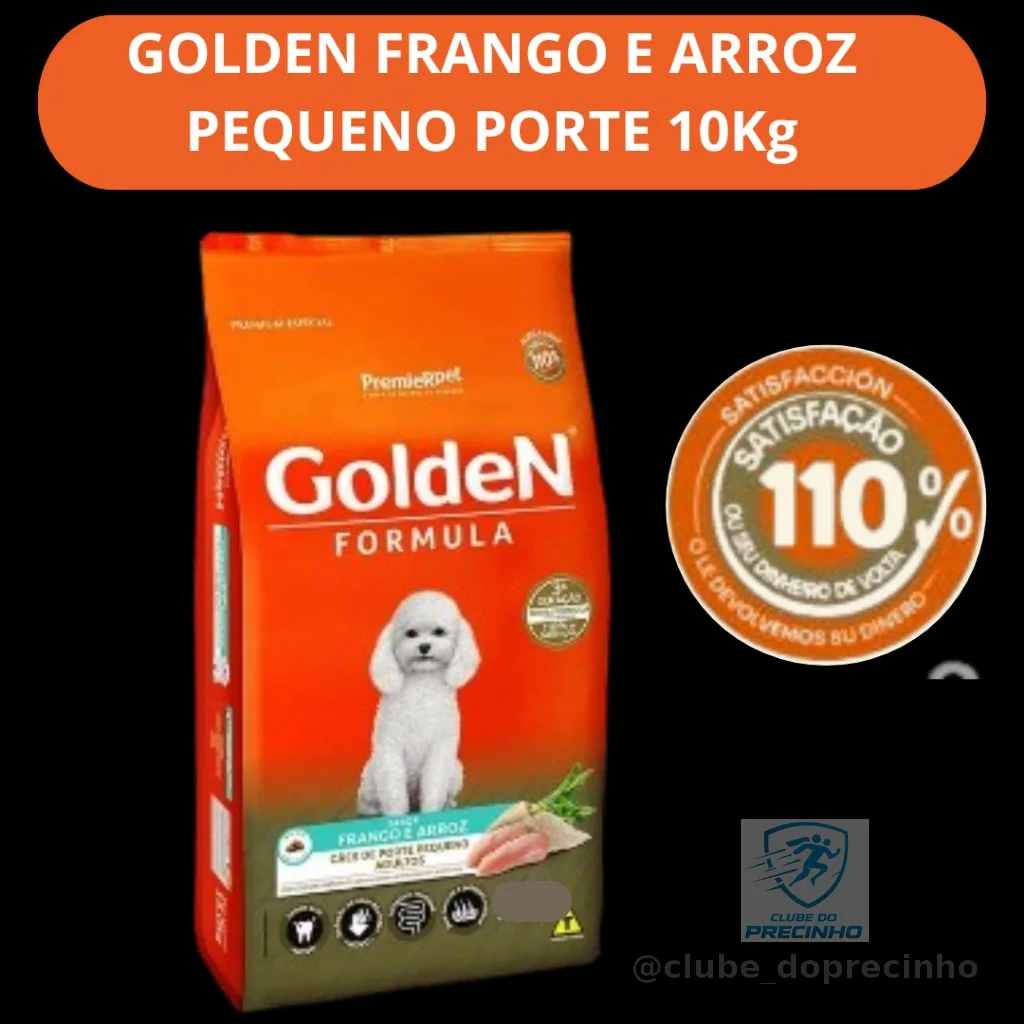 Ração Golden Formula Mini Bits Cães Adultos Raças Pequenas Frango e Arroz 10,1kg