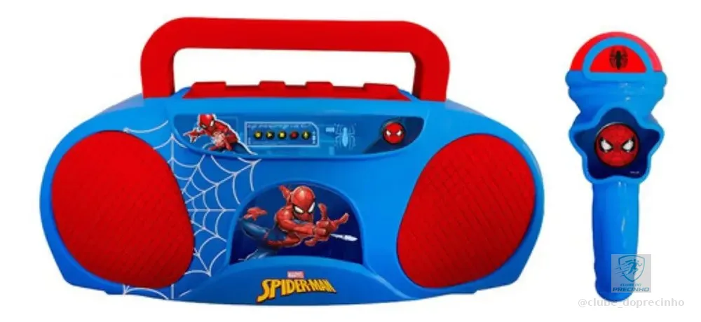 Boombox Karaoke 5871 Infantil Homem Aranha Candide