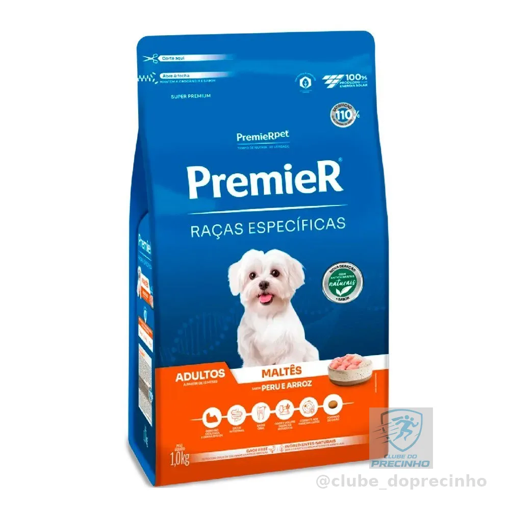 Ração Premier Raças Específicas Maltês para Cães Adultos 1Kg