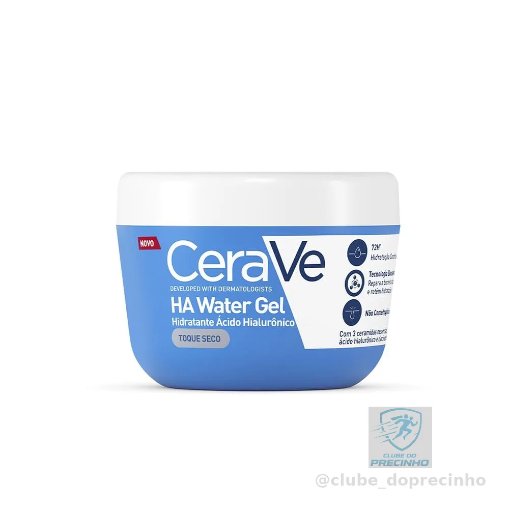 CeraVe HA Water Gel, Hidratante Facial Toque Seco, Pele Oleosa e Mista, 85g
