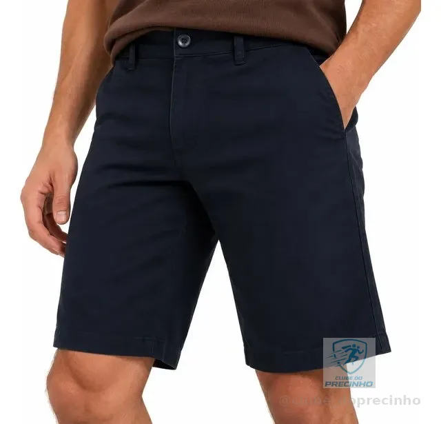 Bermuda Masculina Em Sarja Hering Básica Chino Bolso Faca