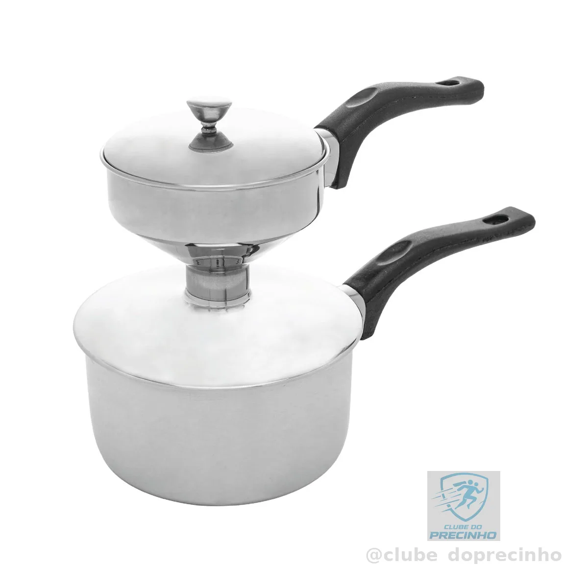 LYOR - Cuscuzeira Individual de Aço Inox 25cm x 12cm x 17,5cm