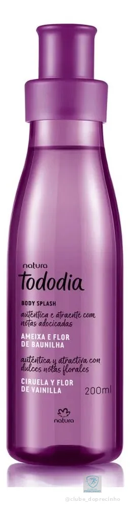 Body Splash Natura Tododia Ameixa E Flor De Baunilha 200ml