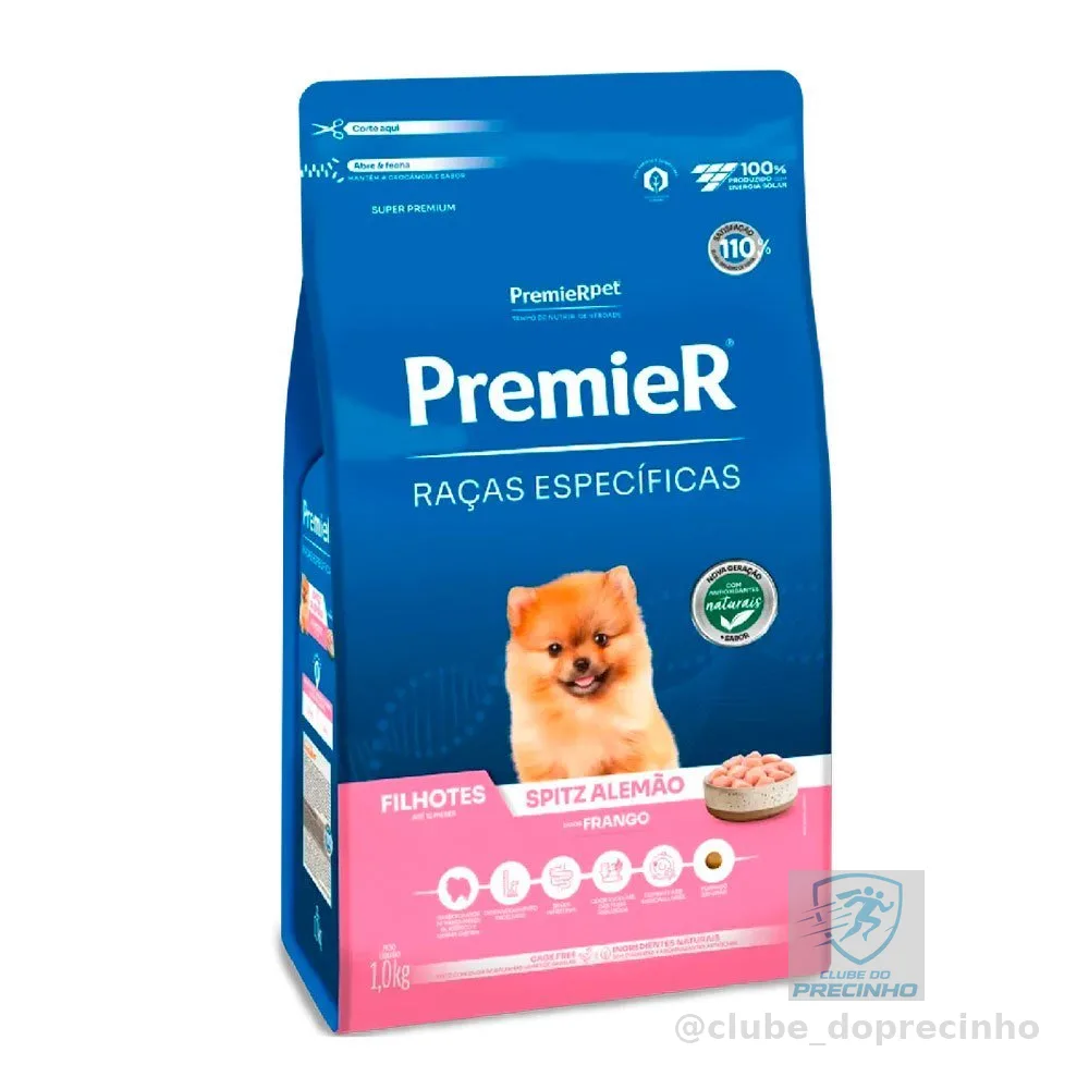 Premier Raças Específicas Spitz para Cães Filhotes Frango 1kg
