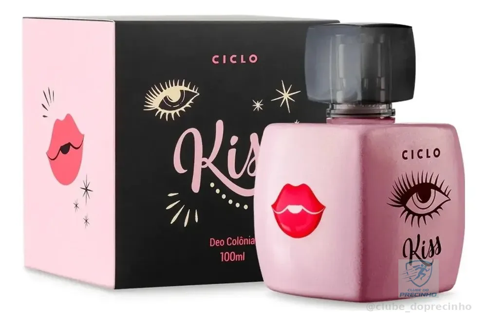 Perfume Deo Colônia Kiss Com Caixa Feminino 100ml Ciclo Cosméticos Presente