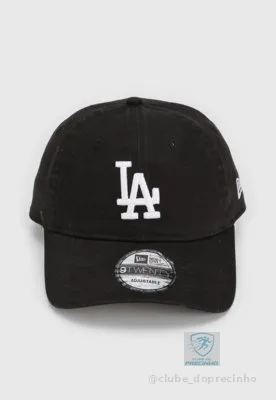 Boné Aberto New Era Los Angeles Dodgers Aba Curva Preto