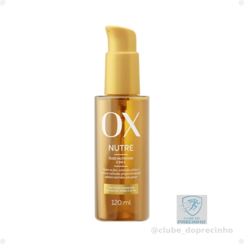Óleo Capilar Nutritivo 3 em 1 Nutre Ox para Nutrição, Controle de Frizz e Selamento 120ml