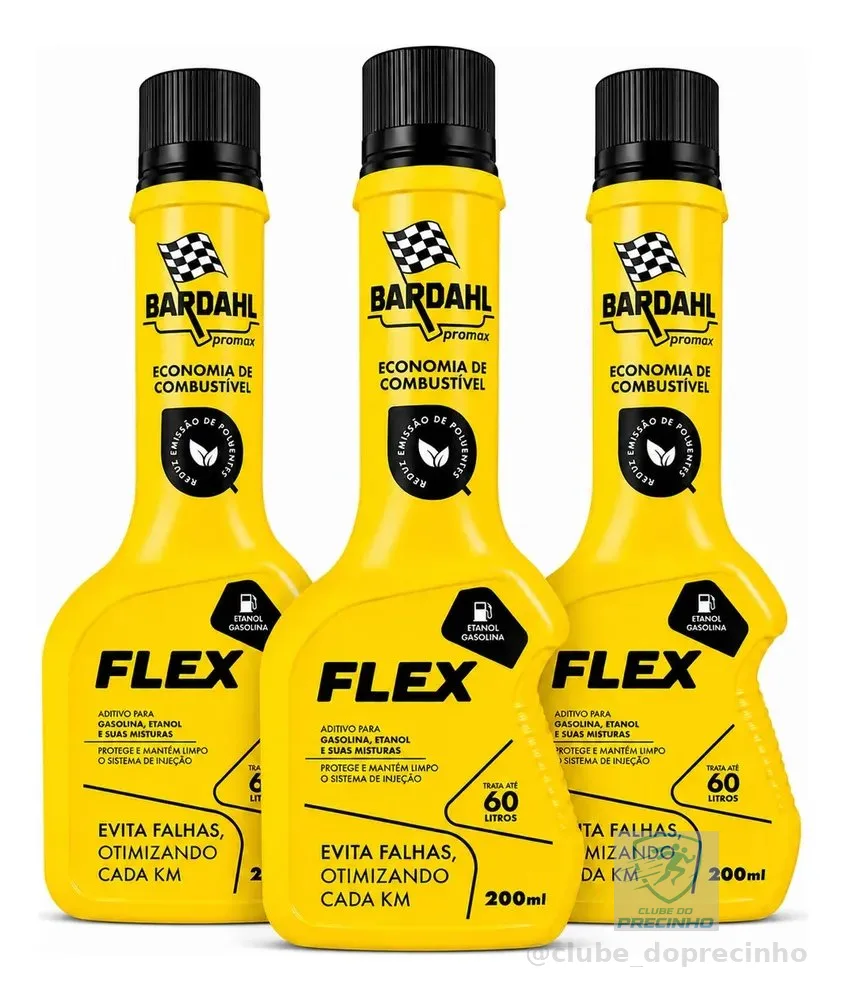 Bardahl Flex Amarelo 200ml Aditivo Combustível Injeção