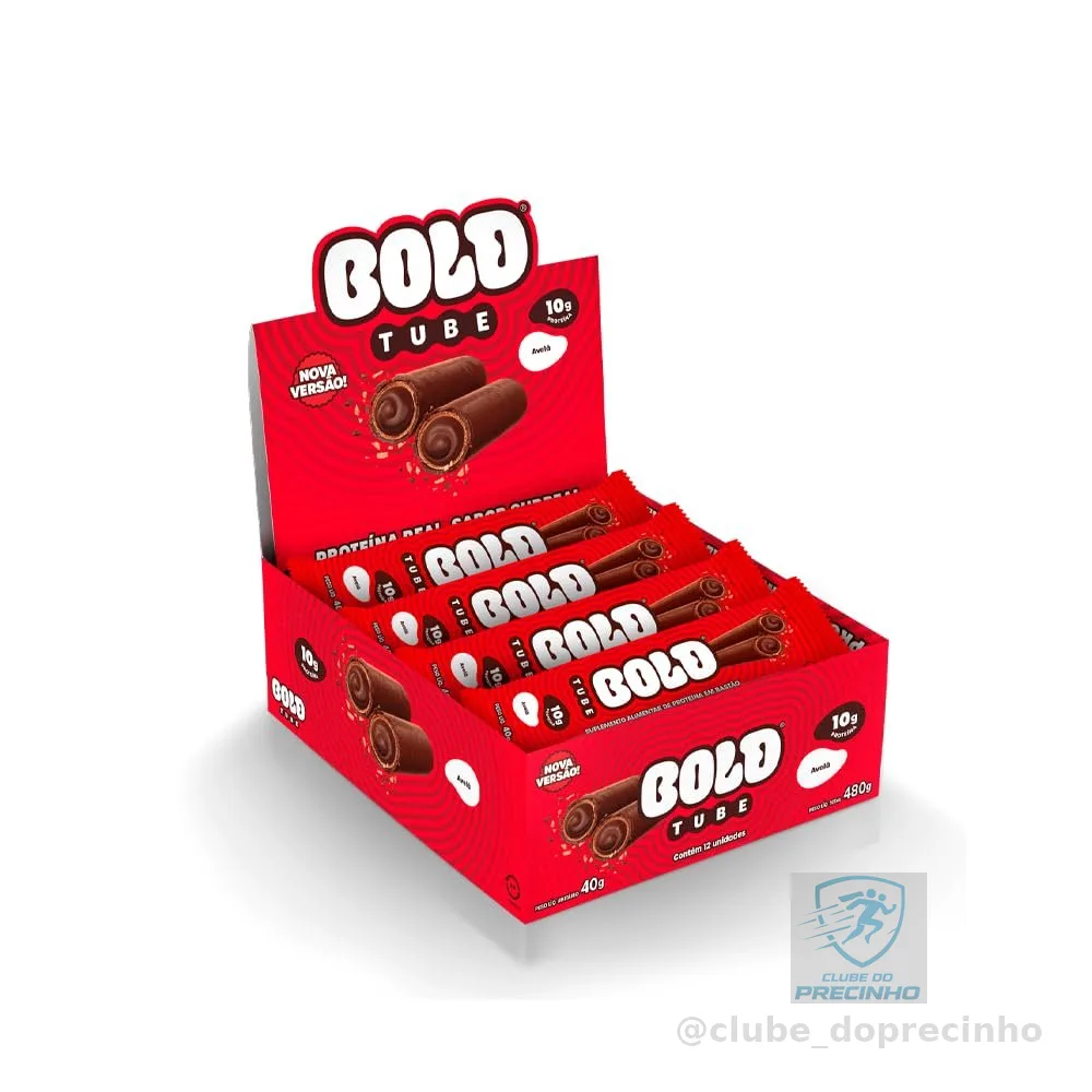 BOLD Tube Chocolate Proteico Avelã 10g de Proteína (12 Un.)