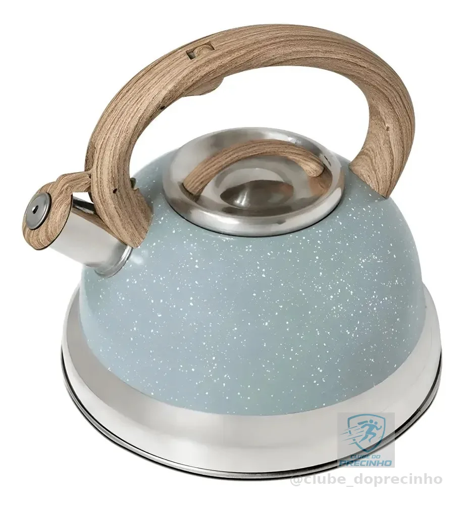 Chaleira Roma Inox Verde 2,7l Com Apito De Indução Brinox