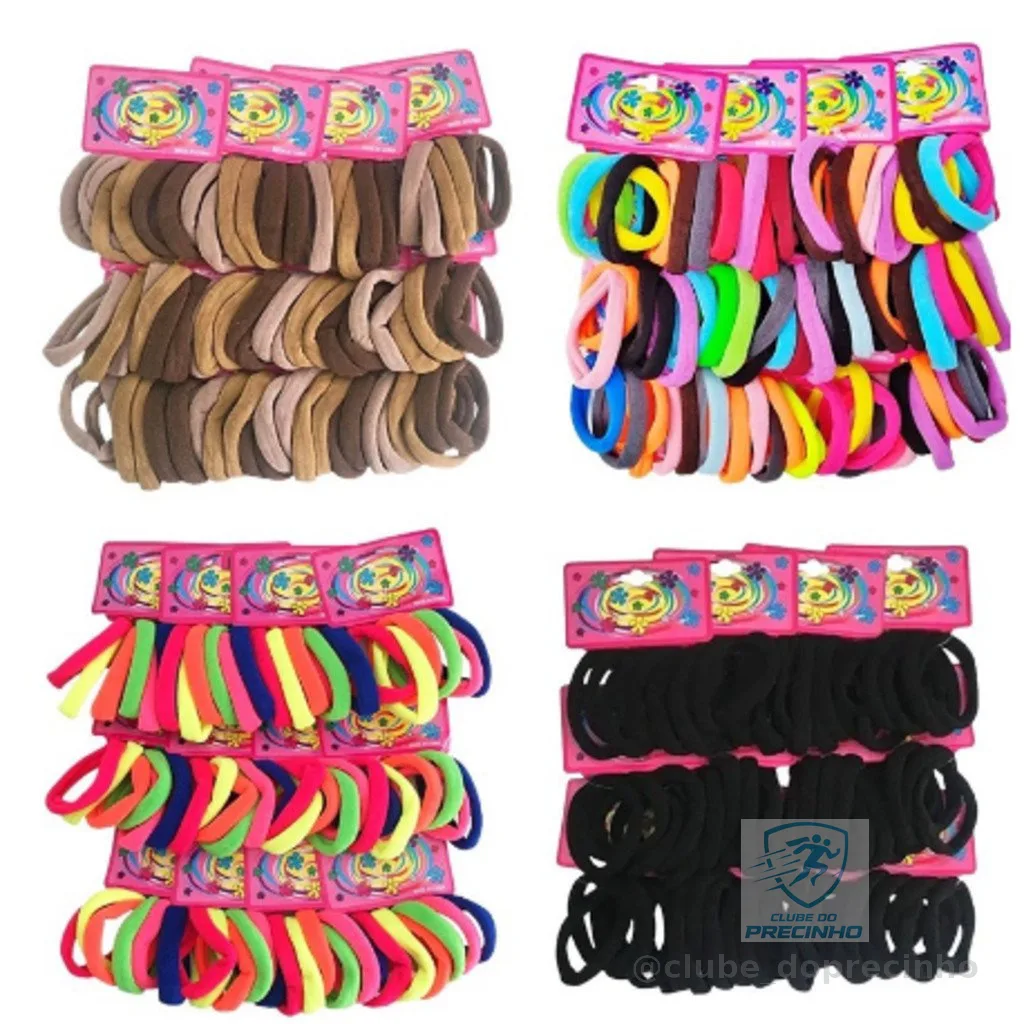 Kit de 72 unidades de Xuxinha de cabelo elastico de para cabelo feminino rabicó