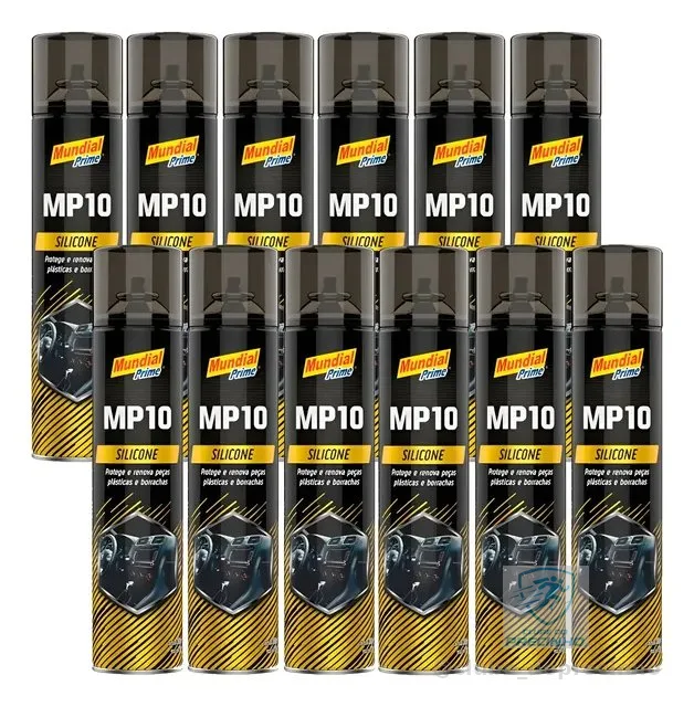 Kit 12x Silicone Spray Mp10 300ml Mundial Prime Protege