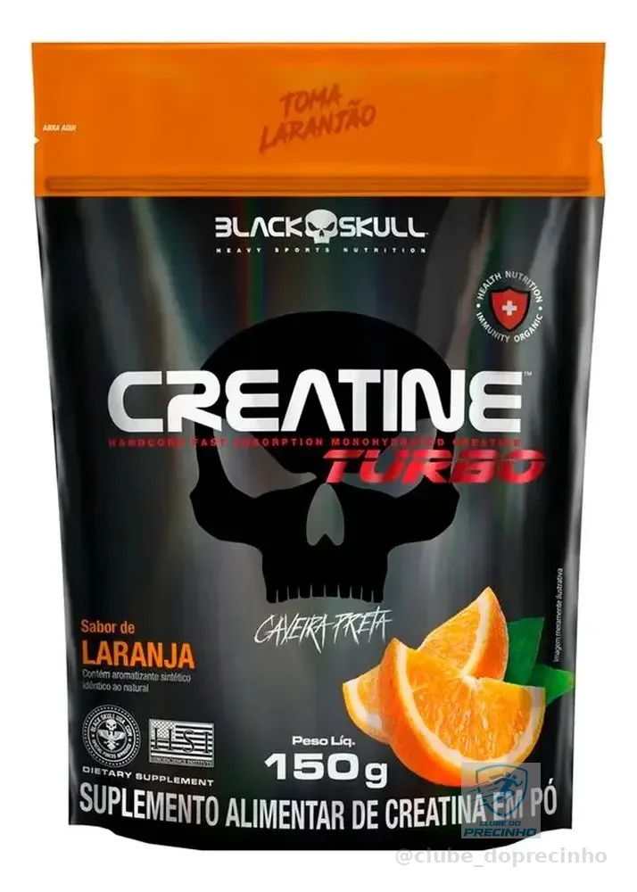 Creatine Turbo - Refil 150g Black Skull Sabor Laranja