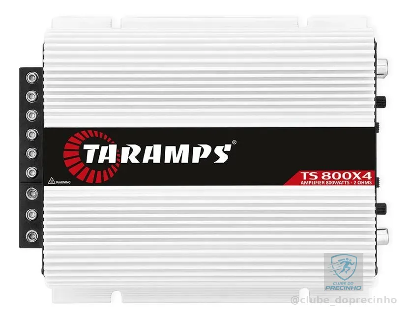 Módulo Amplificador Taramps TS800x4 de 800W para Som Automotivo