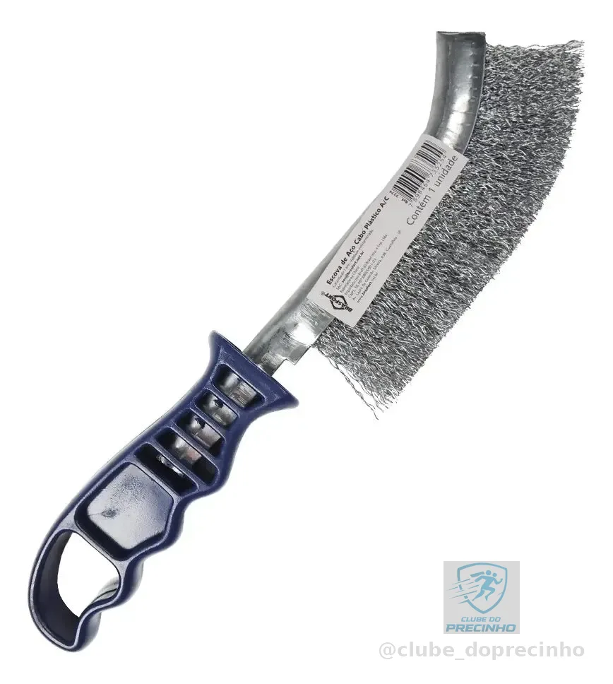 Escova De Aço Carbono C/ Cabo Plástico Manual- Brasfort 7274