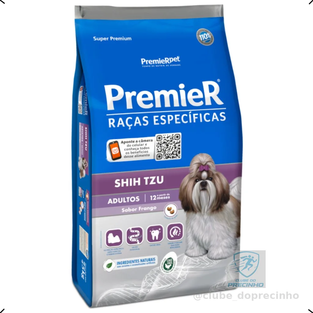 RAÇÃO PREMIER RAÇA ESPECIFICA SHIH TZU ADULTO FRANGO 7,5KG