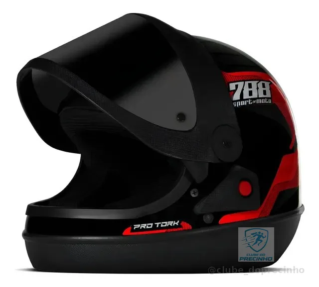 Capacete Fechado Sport Moto 788 Vis. Fumê Pro Tork Var.cores