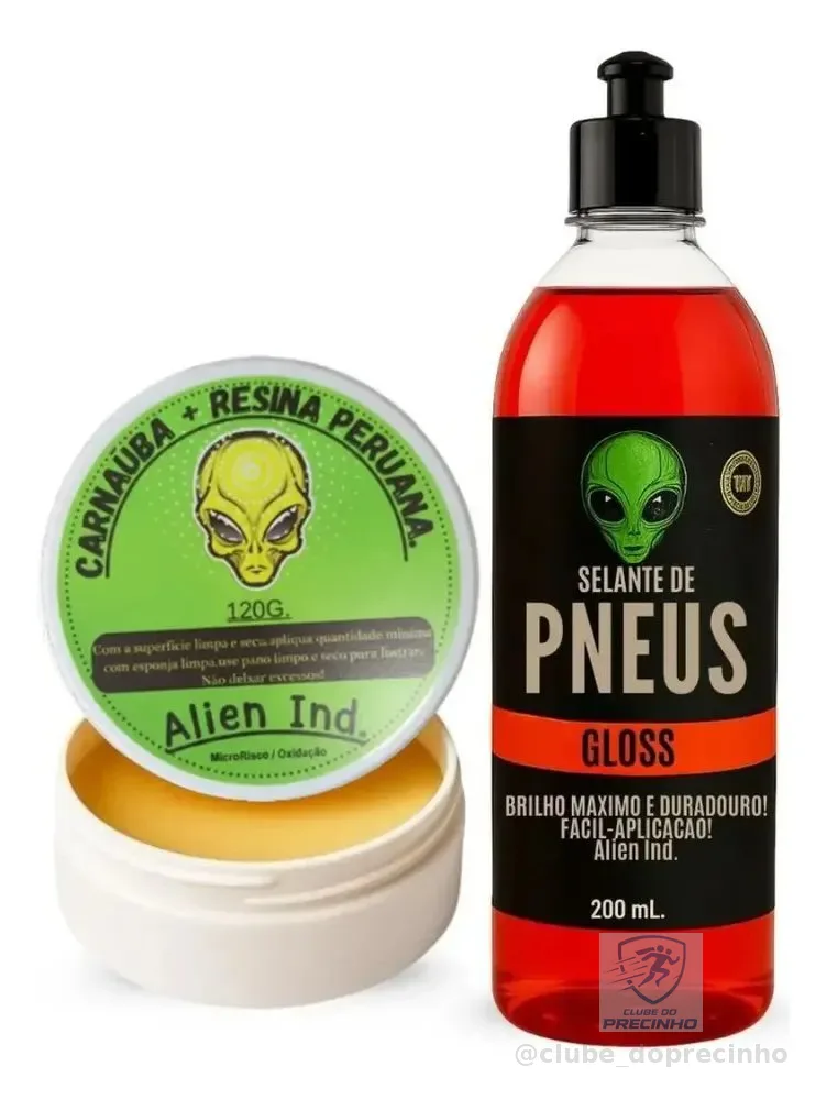 Cera Alien Lataria E Revitalizador Pneu Borracha Carro Moto