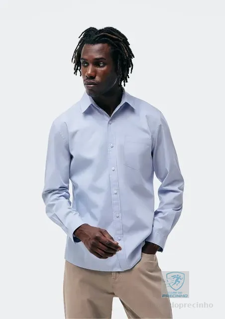 Camisa Básica Masculina Manga Longa Slim Hering