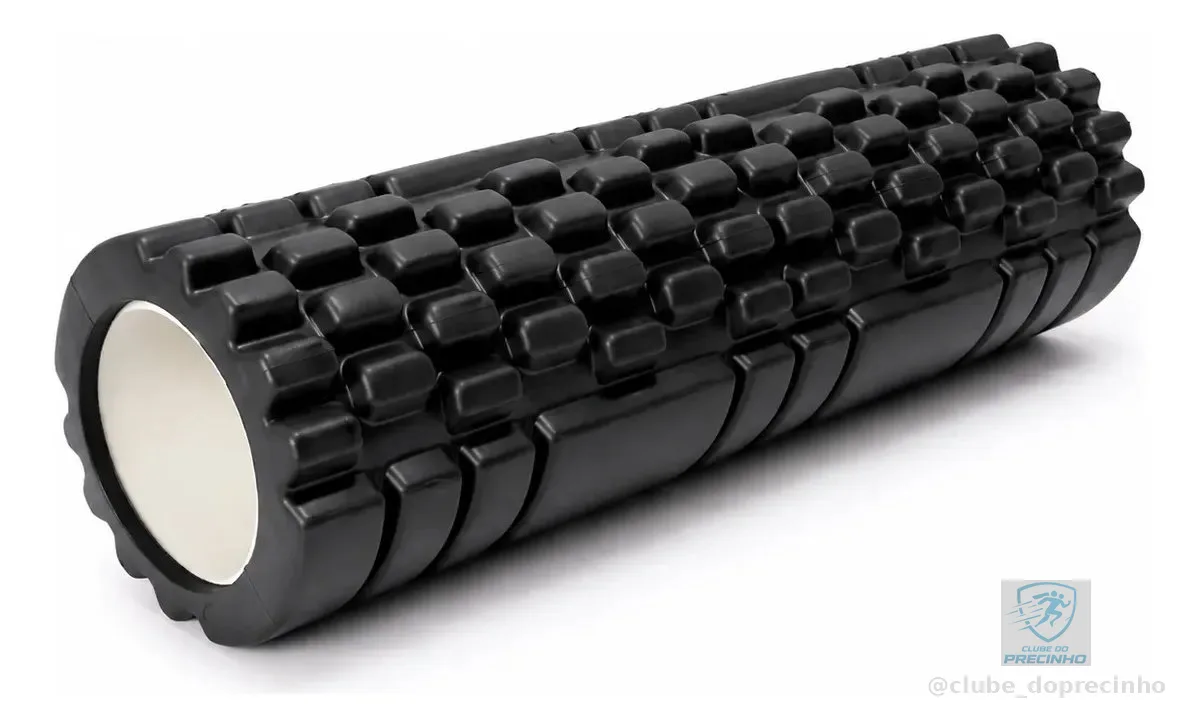 Rolo Liberação Miofascial 30x8cm Massagem Fisioterapia Preto