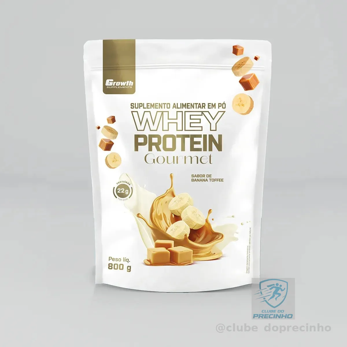 Whey Protein Gourmet 800g Growth Supplements - Banana Toffee Banana Toffee