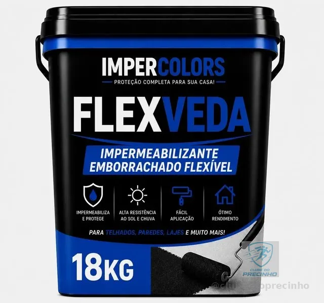 Tinta Emborrachada 18kg Anti Infiltração Protege 100%