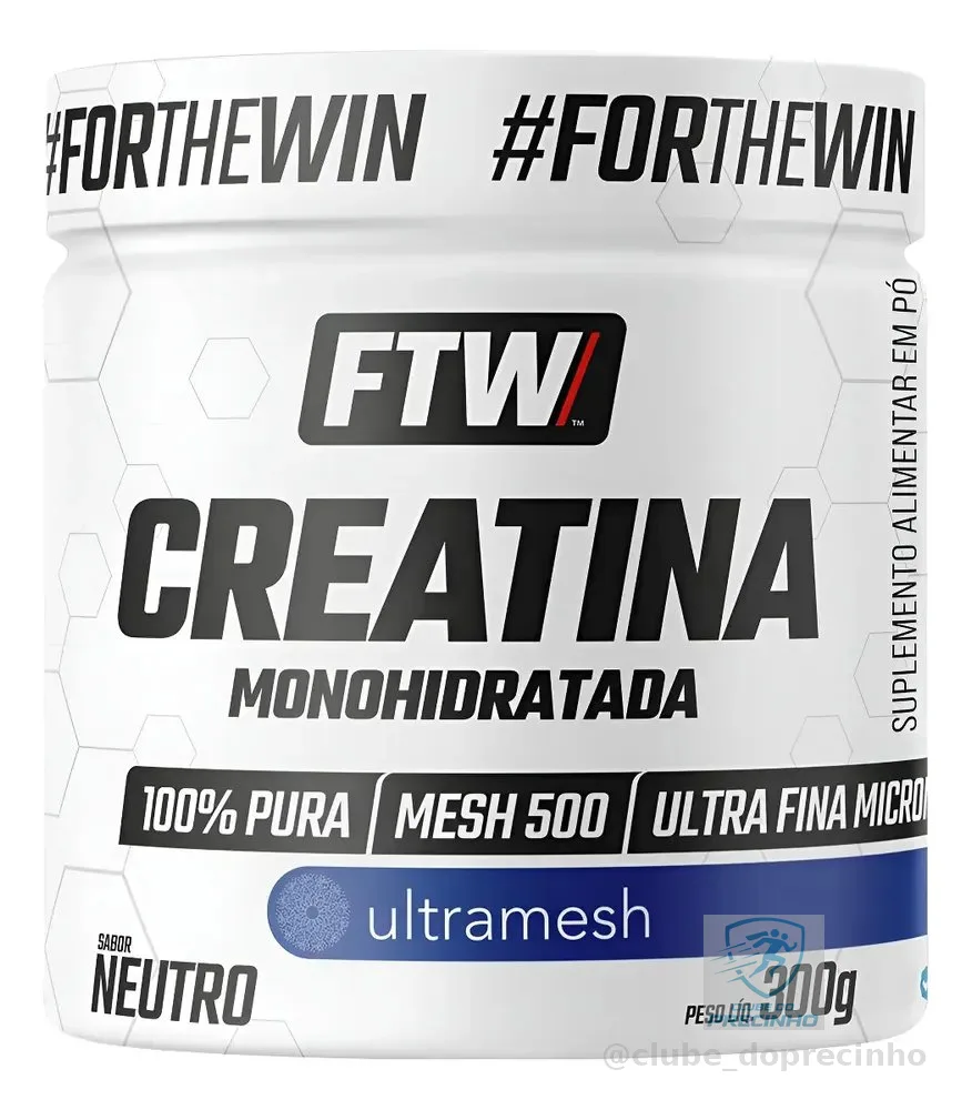 Creatina Monohidratada Pura Ultramesh® Pote 300g - Ftw Sem Sabor