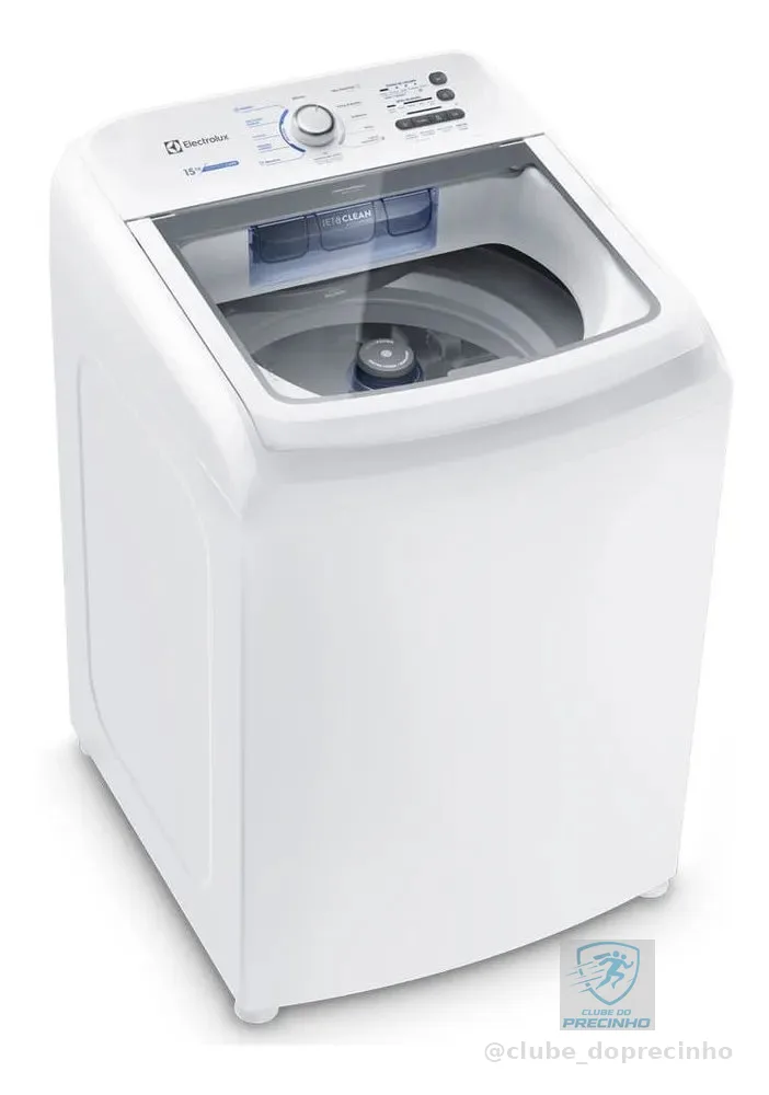 Máquina de Lavar Electrolux 15kg Branca Essential Care com Cesto Inox e Jet&Clean LED15