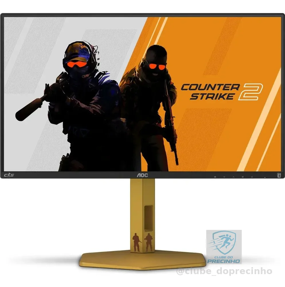 Monitor Gamer Aoc Counter-strike 24.5  310hz 0,3m - Cs25g/78 Preto/dourado 127/220v