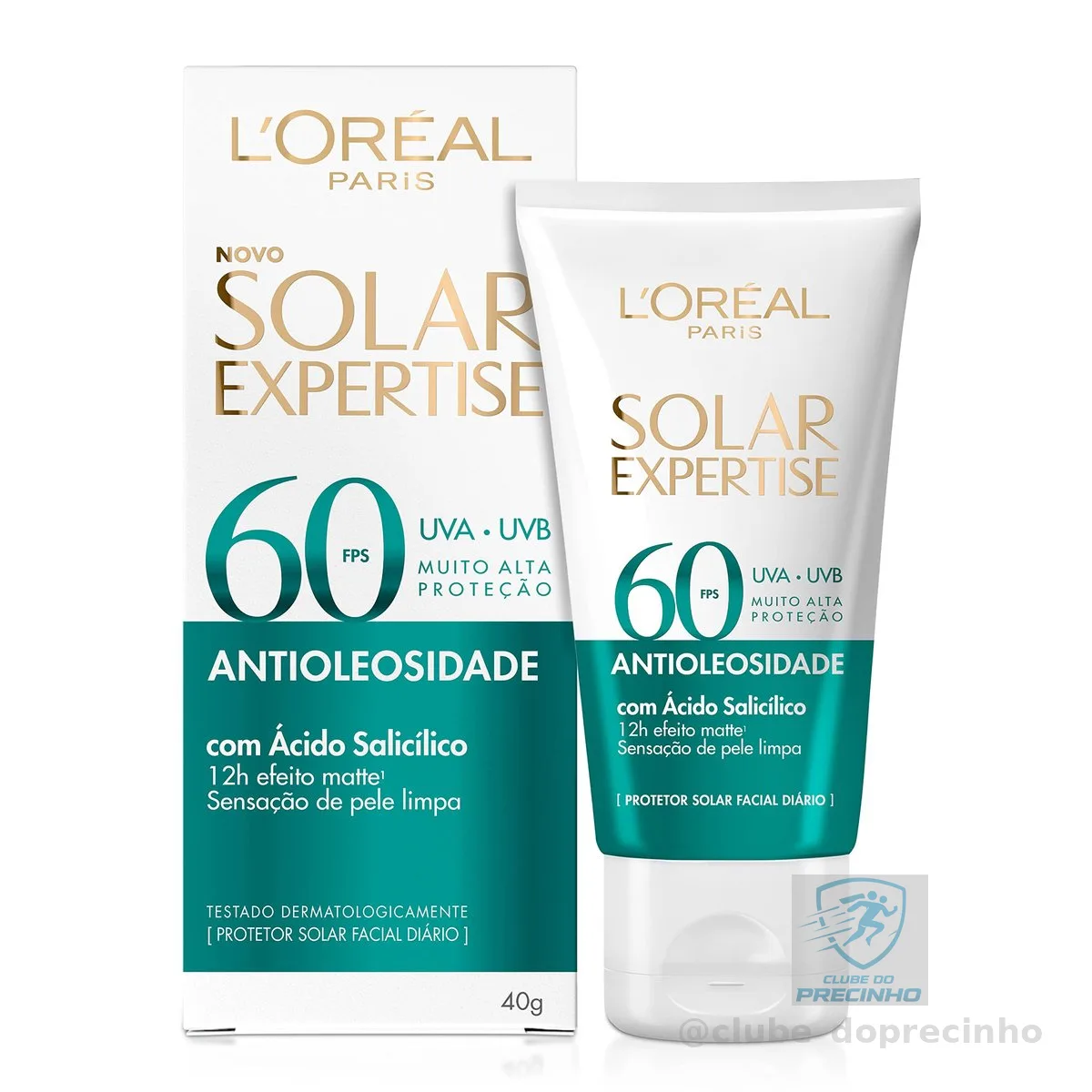 L'Oréal Paris Protetor Facial Solar Expertise Antioleosidade FPS 60, 40g