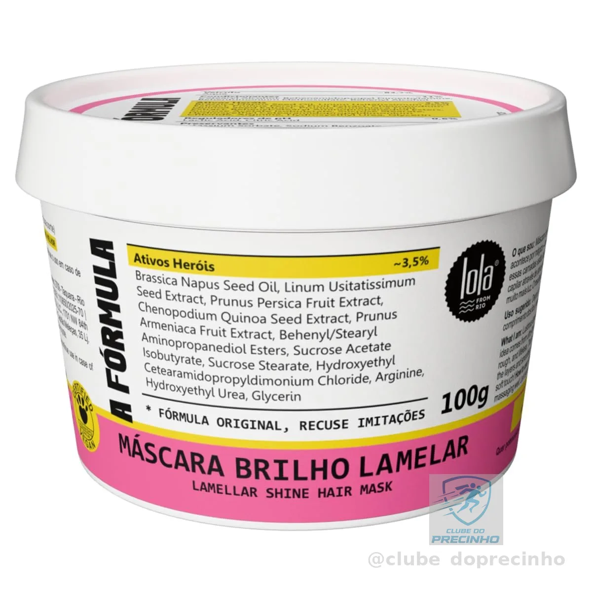 Máscara Capilar A Fórmula 100gr - Lola Cosmetics