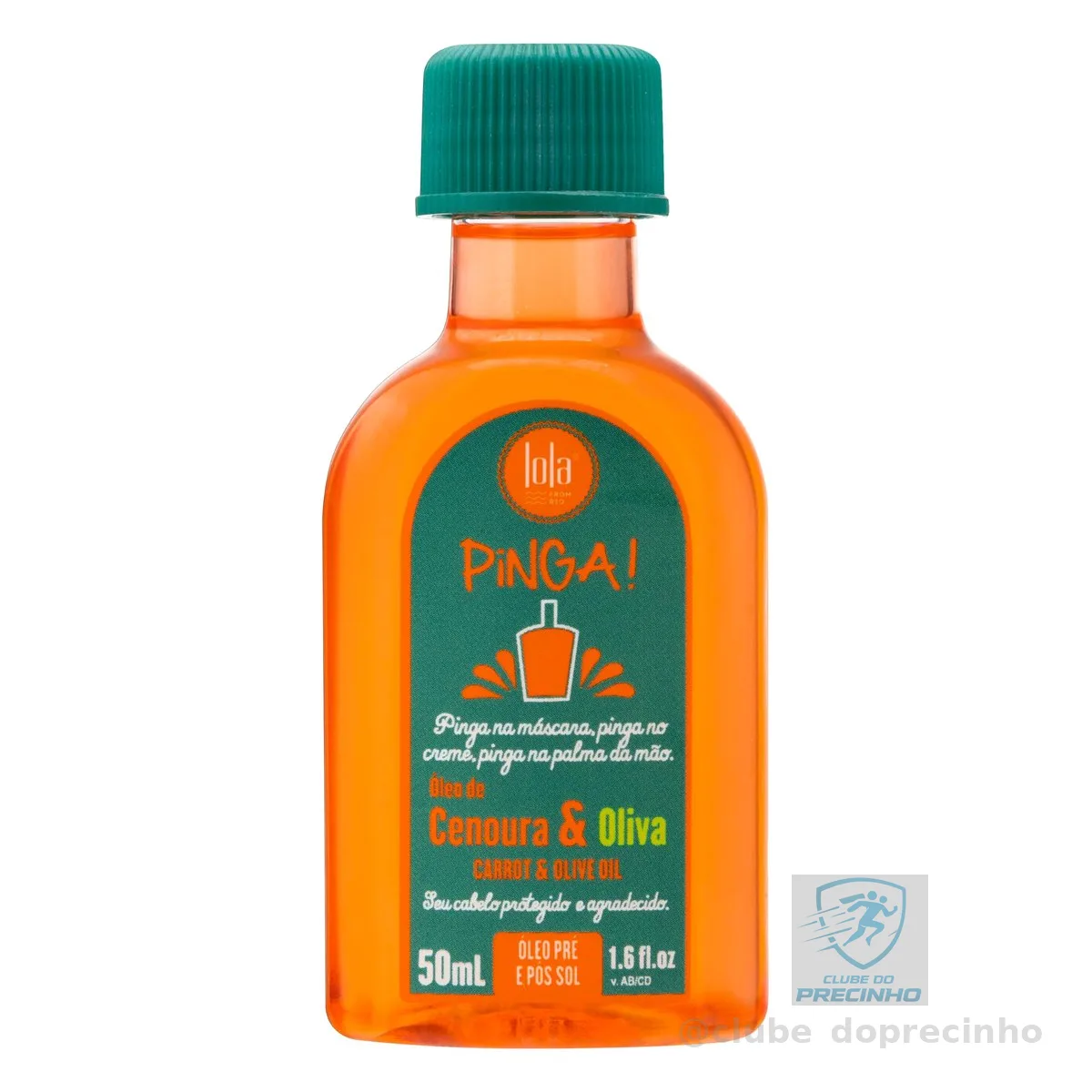 Pinga Cenoura e Oliva Óleo 50ml , Lola Cosmetics