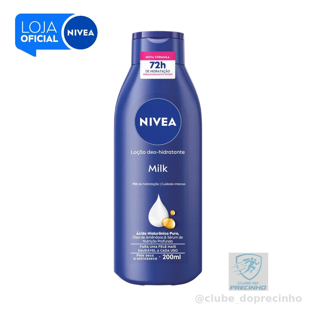 NIVEA Loção Hidratante Milk Pele Seca a Extrasseca 200ml