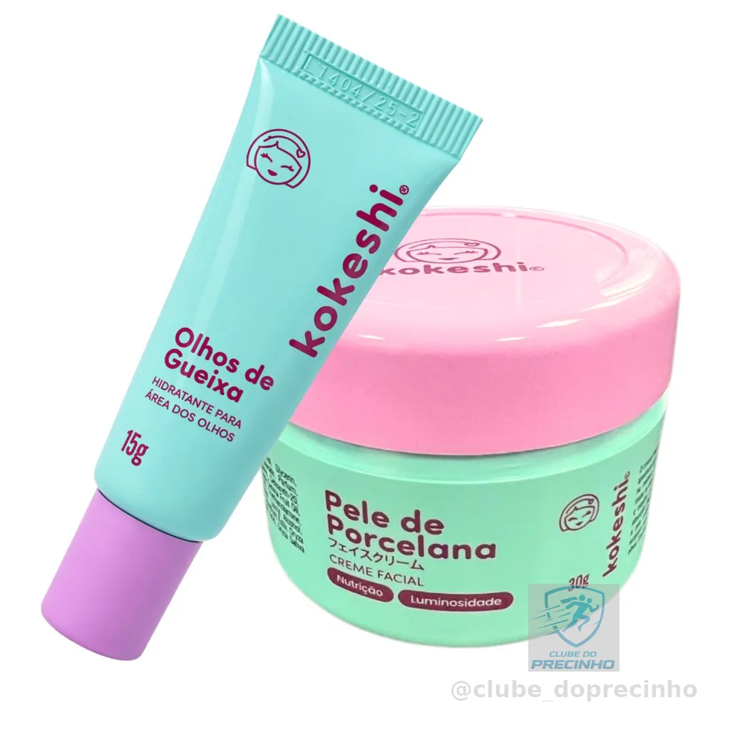 Kit Dupla Renovadores Faciais Kokeshi Pele Porcelana Olhos Gueixa