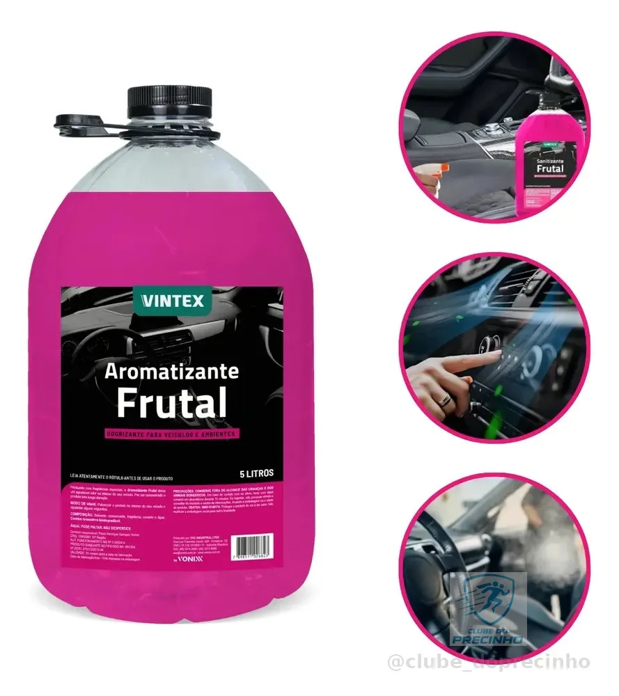 Sanitizante Aromatizante Frutal 5l Vintex By Vonixx Rosa Fru Rosa Frutal