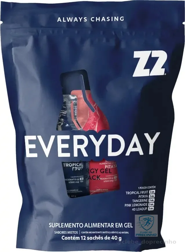 Energy Gel Z2 Everyday Pack 12 Unidades Sortidas Sem Cafeína Everyday