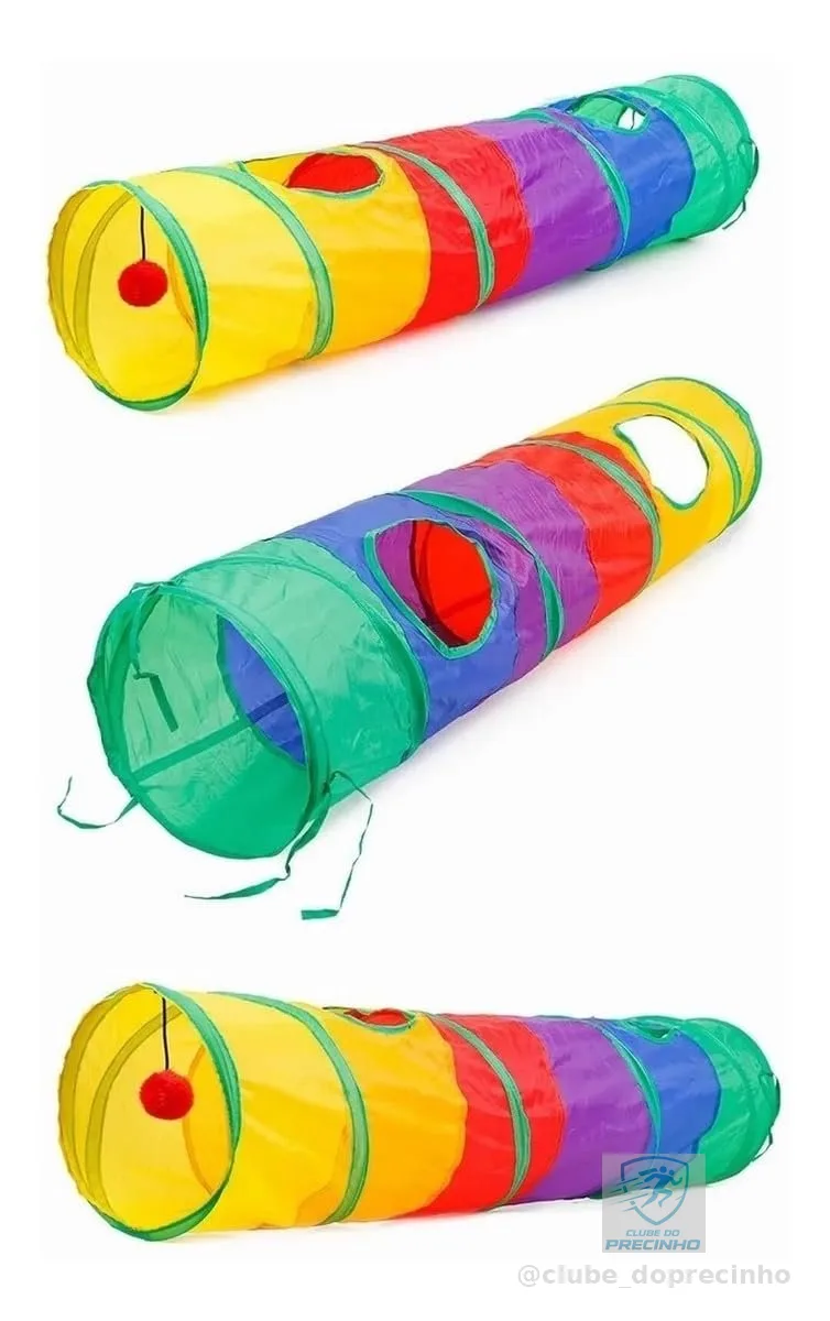 Brinquedo Interativo Para Gatos Pets Túnel Labirinto Colorido - NEXUS MARKET