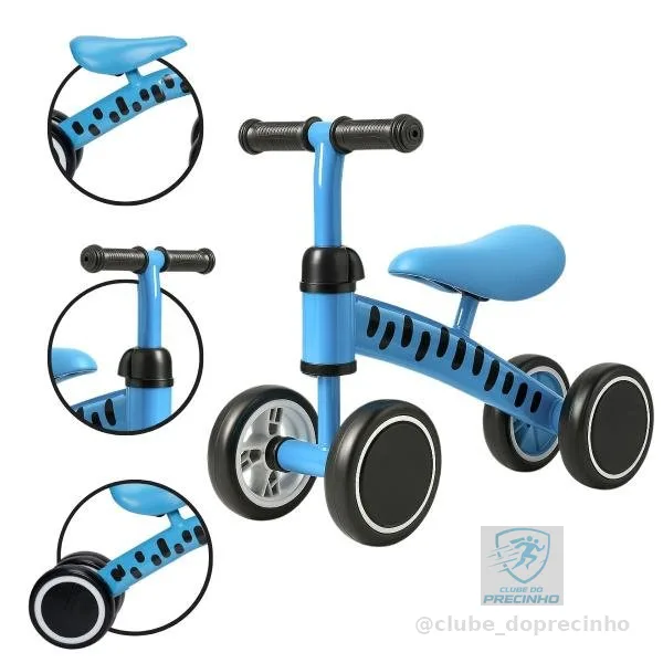Bicicletinha Sem Pedal De Equilíbrio Andador Infantil Bebê