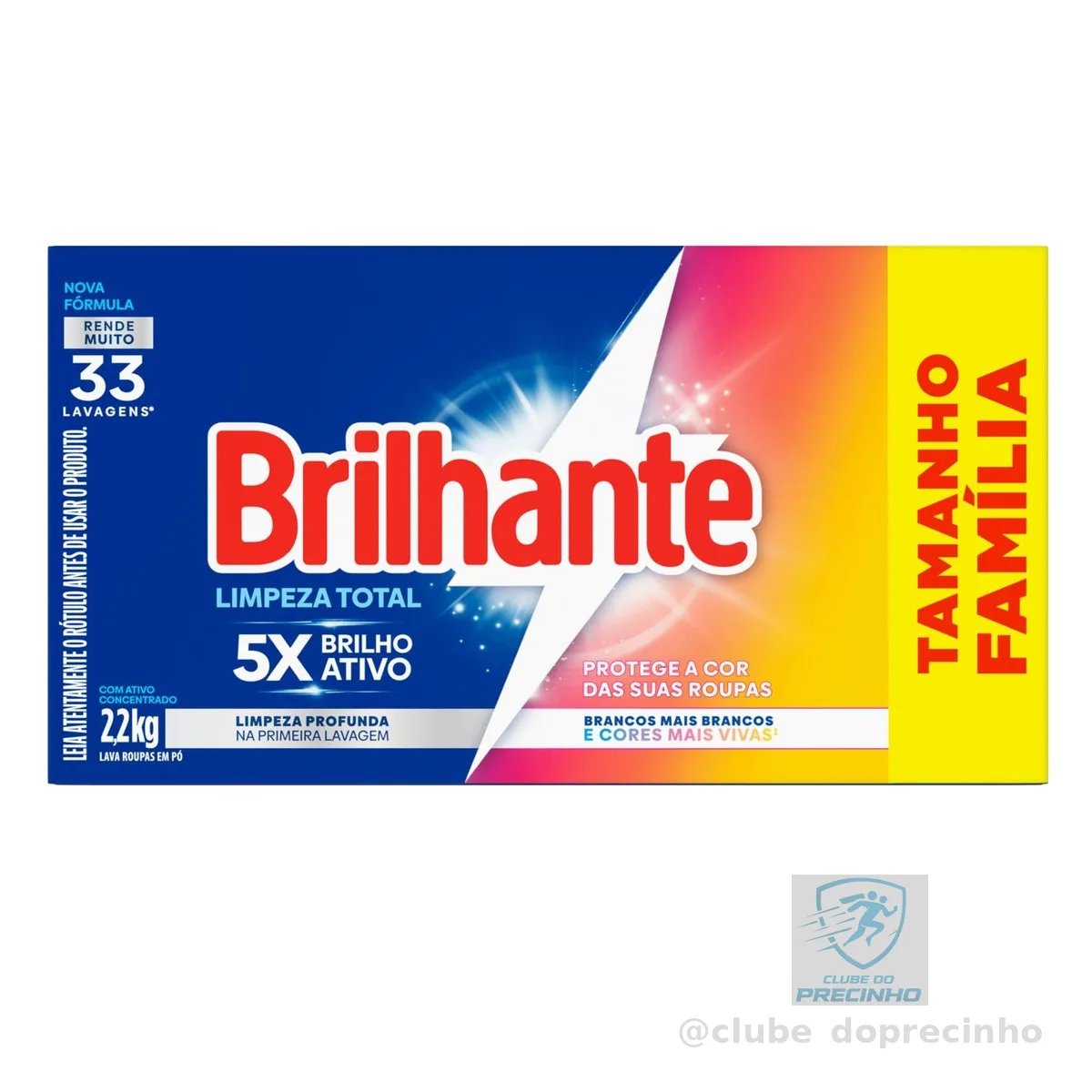 Brilhante Limpeza Total - Sabão Em Pó 2 2Kg