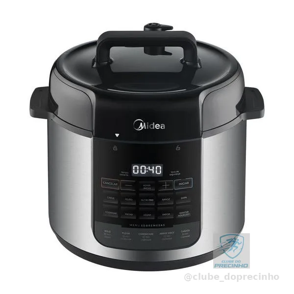 Panela de Pressão Elétrica 5L NutriPro Inox Midea