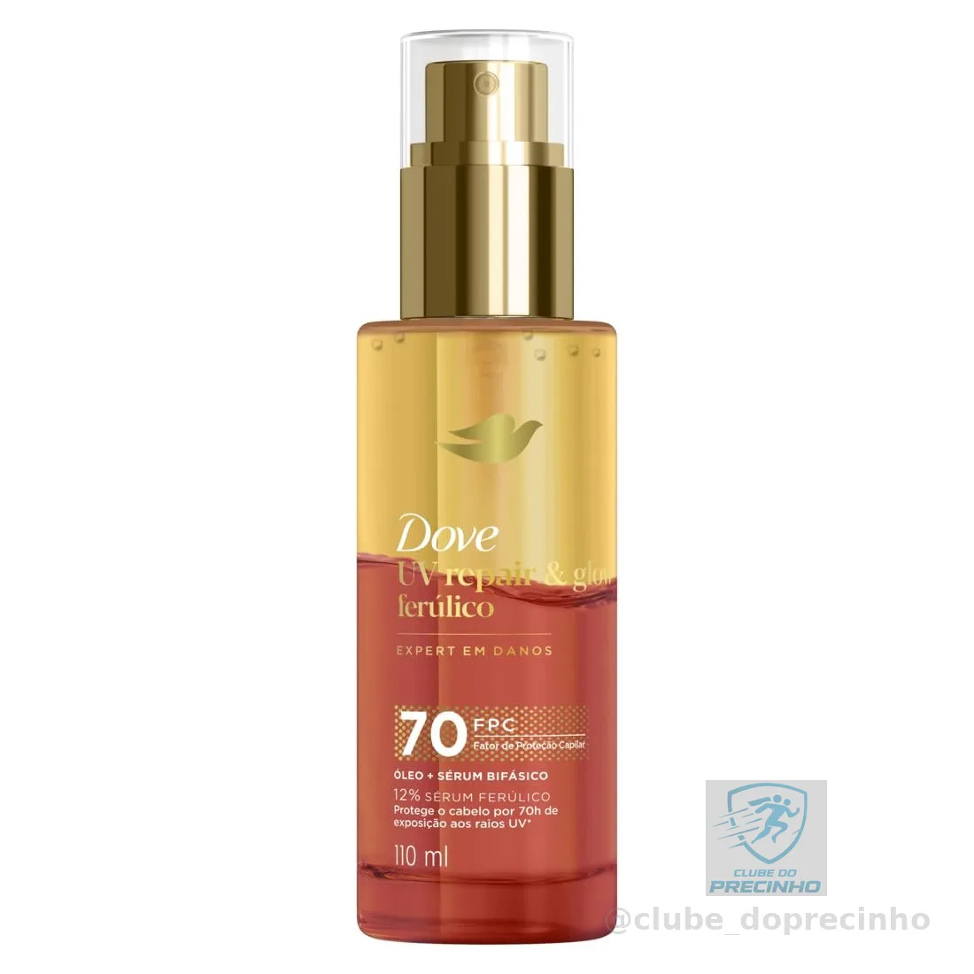 Dove Óleo e Sérum Bifásico UV Repair & Glow + Ferúlico 110ml