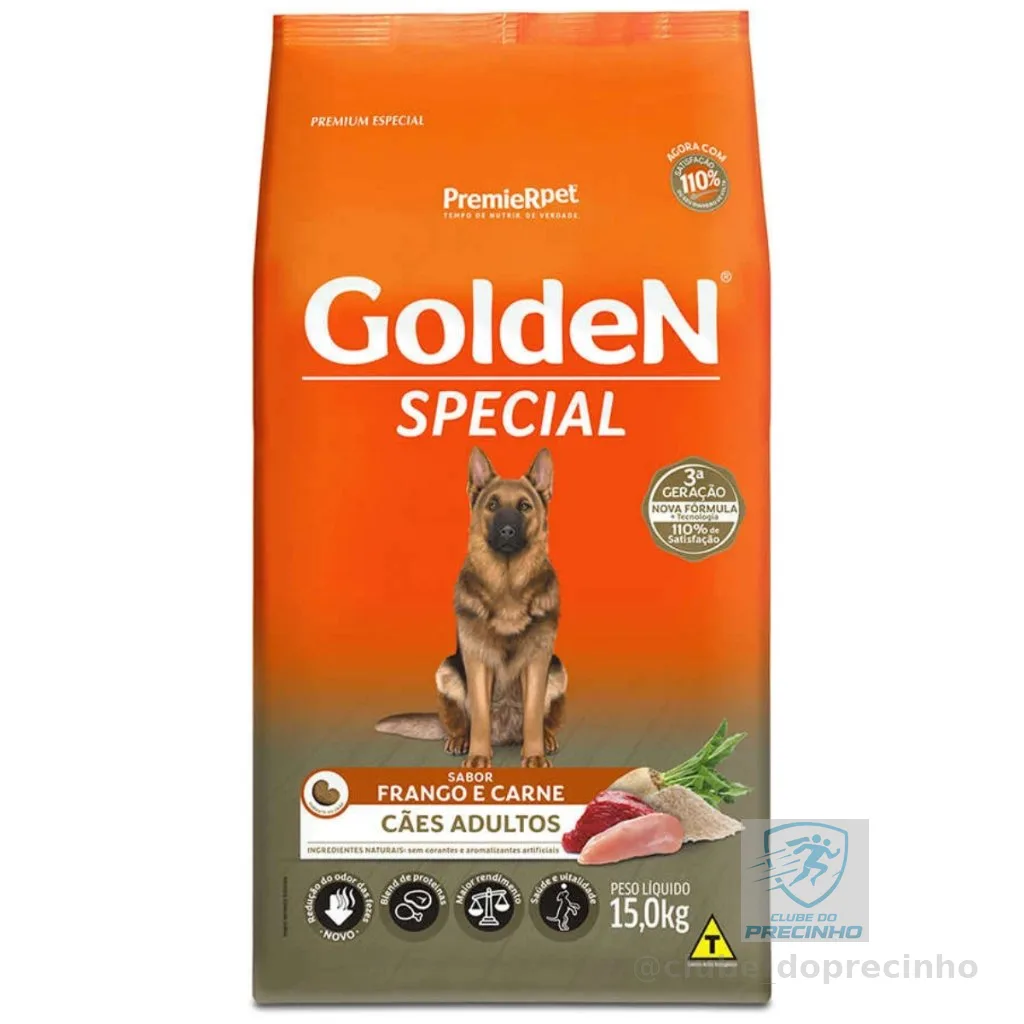 Ração Golden Special Cães Adultos Sabor Frango/carne 15kg