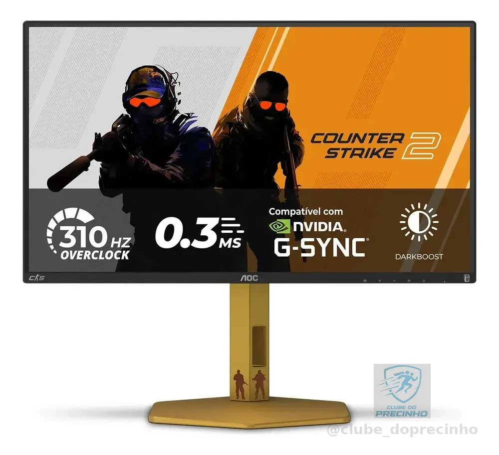 Monitor Gamer AOC AGON CS2 25" 310Hz 0.3 ms HDR400 IPS Base Ajustável CS25G