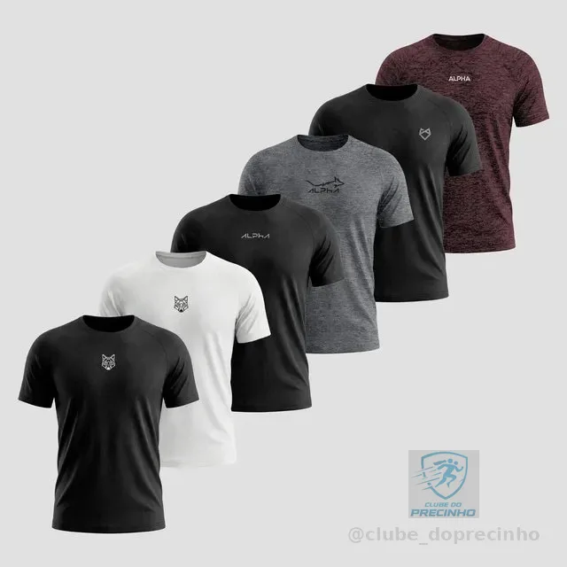 Kit 6 Camisetas Mais Procuradas Alpha