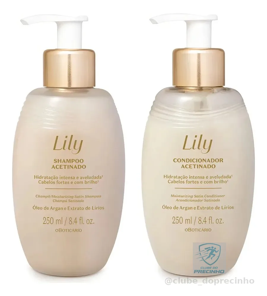 Kit Shampoo e Condicionador Lily para Hidratação de Cabelos