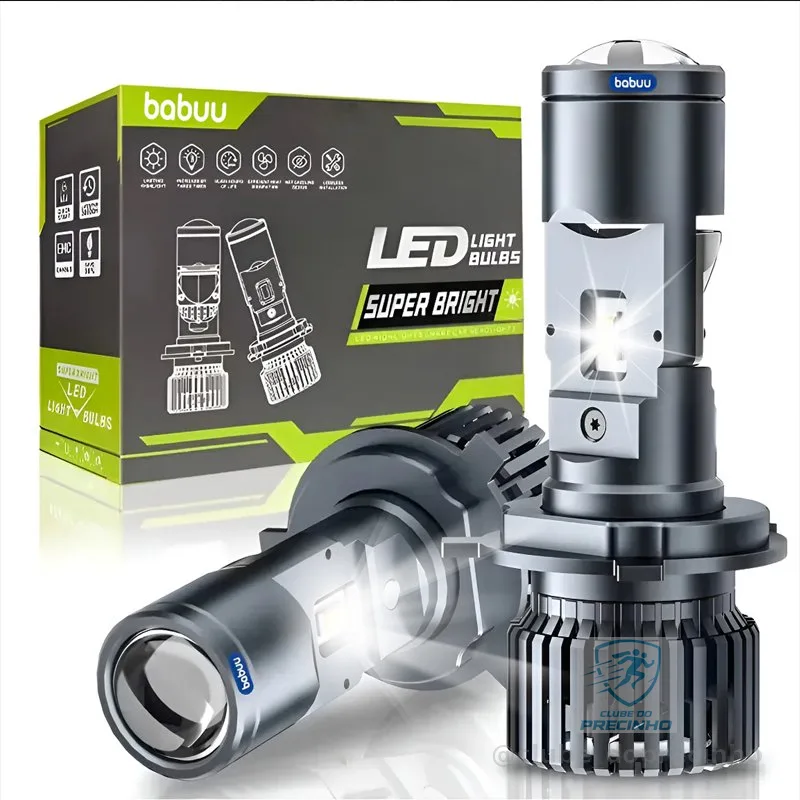 Par Ultra Led Lâmpada Super Led H4/H7 Mini Projetor LED 300w 30000lm Carros Motos 12V - 24V 6500K