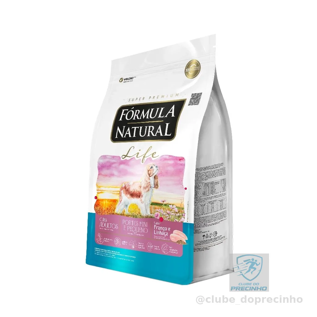 Ração Fórmula Natural Life Cães Adultos Porte Mini e Pequeno 2,5kg Adimax